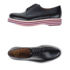 CHURCH’S ENGLISH SHOES Black Impreza Lace Up Platform Derby-38/7.5